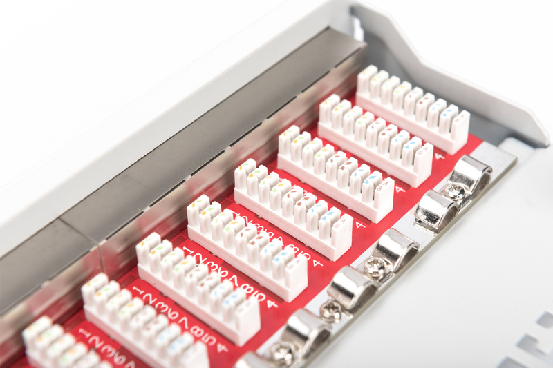 Desktop CAT 6A Class EA patch panel shielded grey