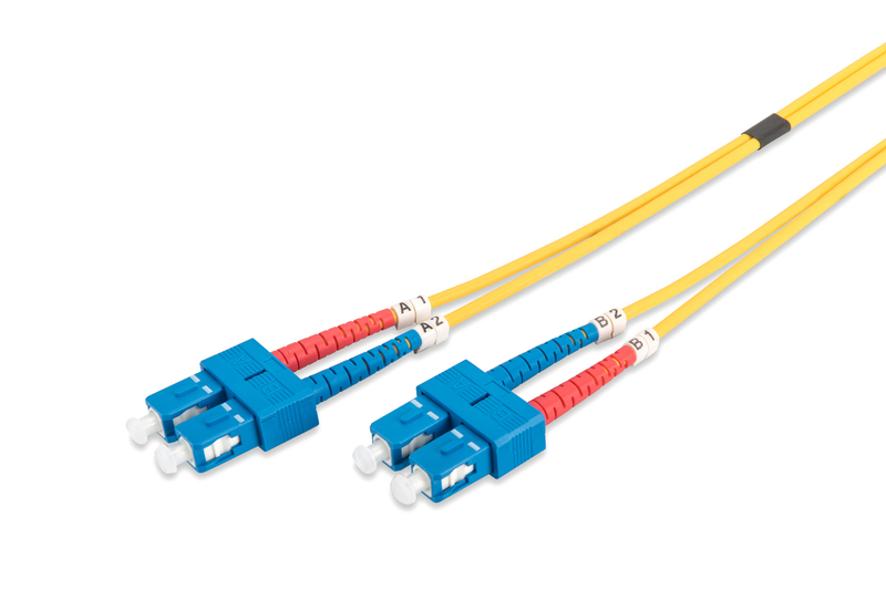 LSZH 10 GBit/s Digitus LWL patch cable OS2-3 m ST to SC fiber optic cable Y...
