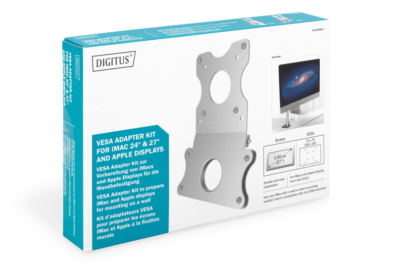 Digitus Cinema Adapter Kit For Apple Imac Thunderbolt Display Vesa 75 X 75 Silver Furniture Platforms Stands